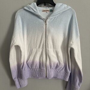 Vintage Havana Tie Dye Terry Cloth Elastic Bottom Hoodie Girls Size L